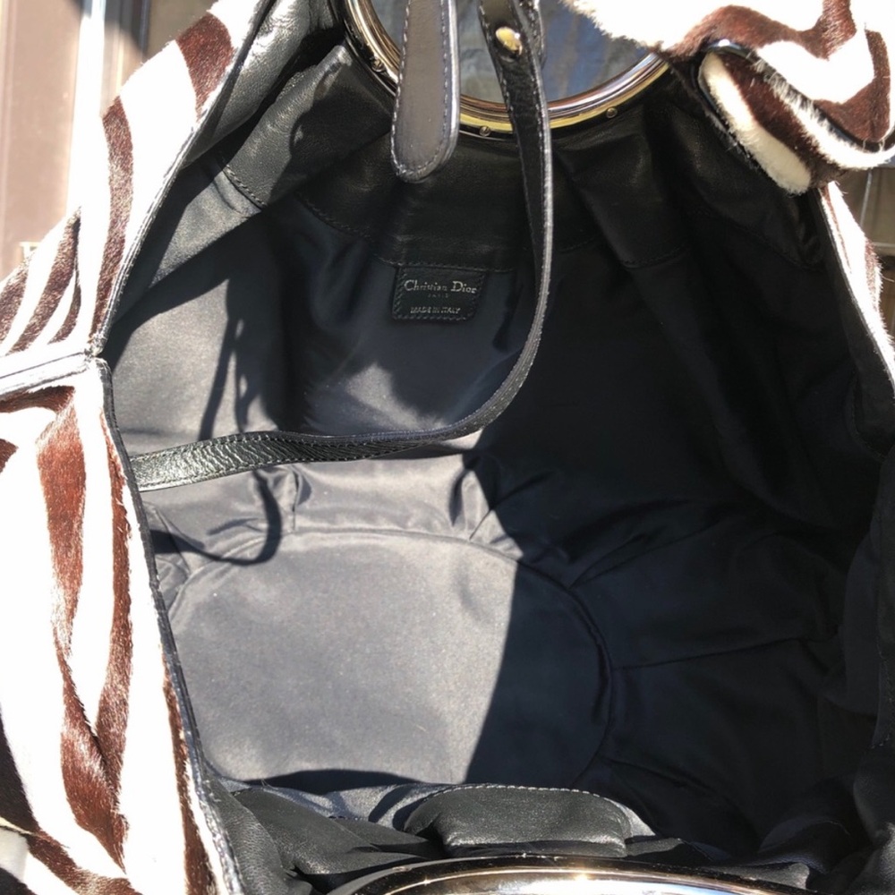 Christian Dior Soft Babe Calf Hair Zebra Animal Vintage JazzClub Collection Bag - Picture 11 of 16